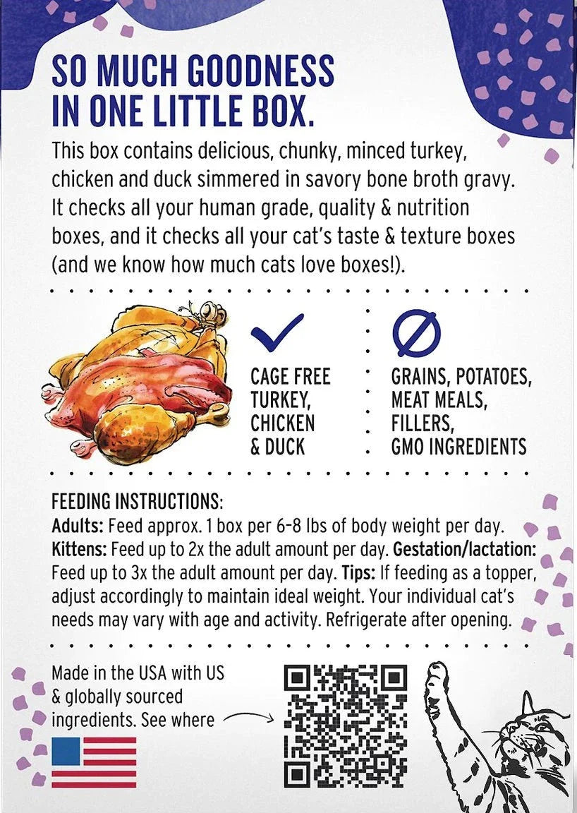The Honest Kitchen Minced Turkey, Chicken & Duck In Bone Broth Gravy 5.5-oz, Wet Cat Food