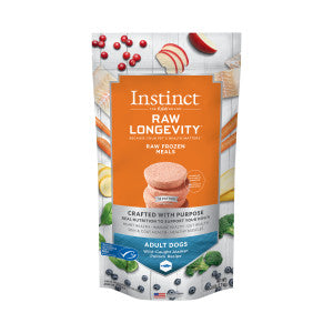 Instinct Raw Longevity Adult Frozen Pollock Patties Dog Food, 6-lb Bag
