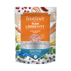 Instinct Raw Longevity Adult Frozen Pollock Bites Dog Food, 4-lb Bag