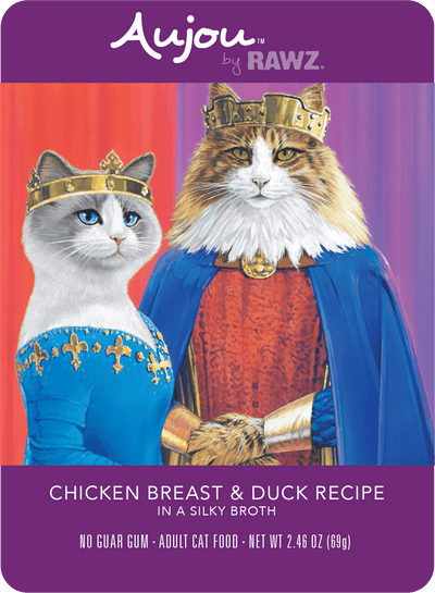 Aujou® by RAWZ® Chicken Breast and Duck Recipe 2.46-oz, Wet Cat Food