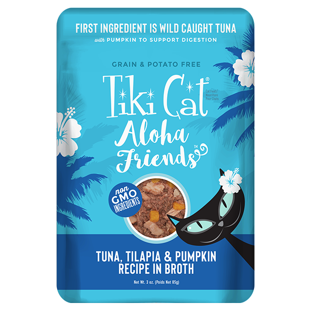 Tiki Cat Aloha Friends Tuna, Tilapia, And Pumpkin Recipe, Wet Cat Food