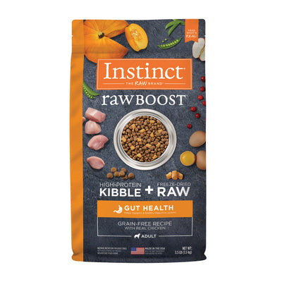 Instinct Raw Boost Gut Health With Chicken, Dry Dog Food, 3.5-lb Bag