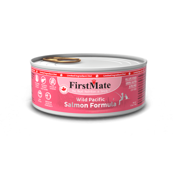 FirstMate Limited Ingredient –Wild Salmon, 5.5-oz Case of 24, Wet Cat Food