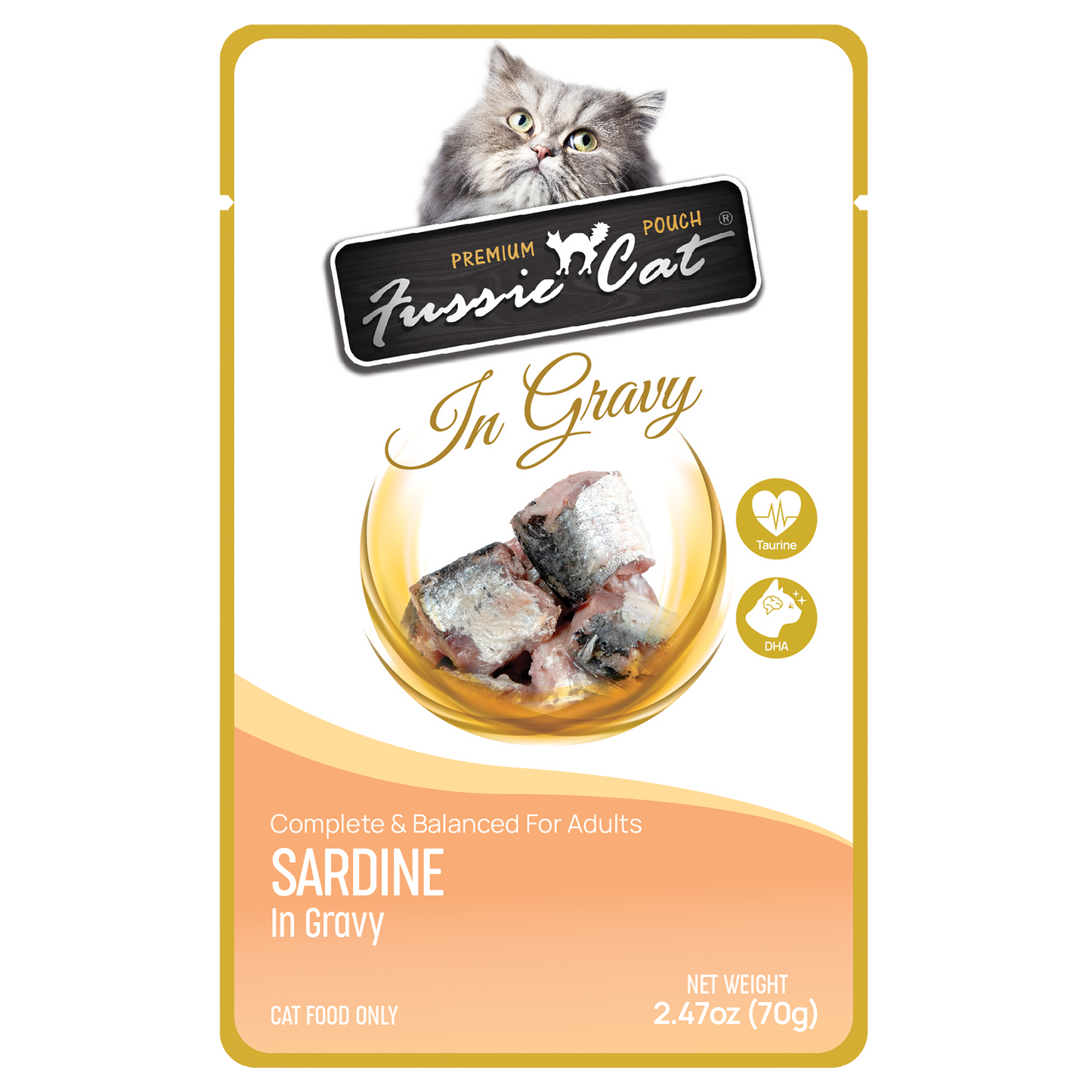 Fussie Cat Sardine In Gravy 2.47-oz Pouch, Wet Cat Food
