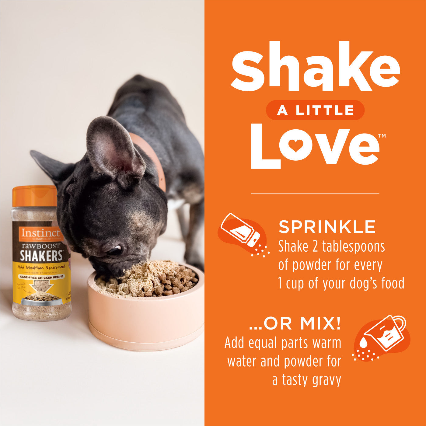 Instinct Raw Boost Shakers Chicken Recipe 5.5-oz, Freeze-Dried Meal Topper