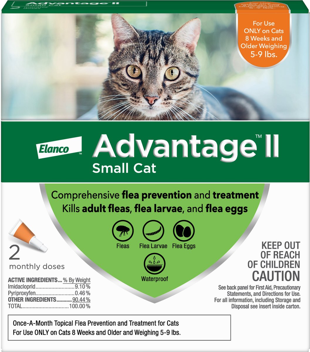 Advantage II - Elanco Flea Treatment for Cats 5 lbs to 9 lbs