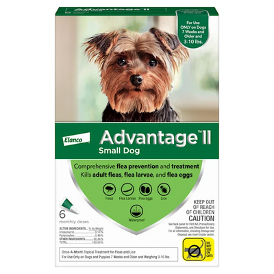 Advantage II - Elanco Flea Treatment for Dogs 3 lbs to 10 lbs