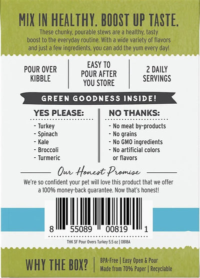 The Honest Kitchen Superfood Pour Overs Turkey Stew 5.5-oz, Dog Food Topper