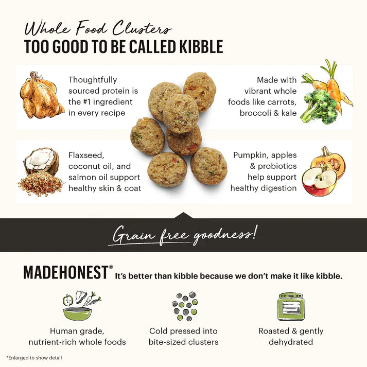 The Honest Kitchen Grain-Free Whole Food Clusters Small Breed Chicken Recipe, Dry Dog Food