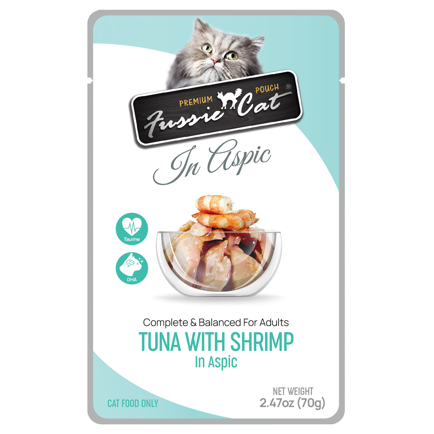 Fussie Cat Tuna With Shrimp In Aspic 2.47-oz Pouch, Wet Cat Food